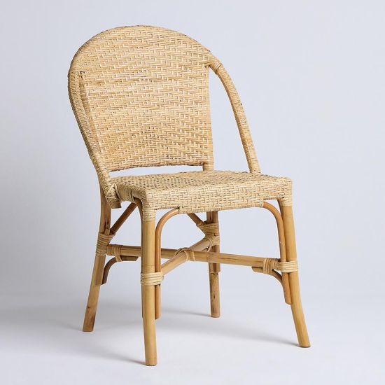 French Bistro Chair - Natural Rattan Seat - Cane Frame