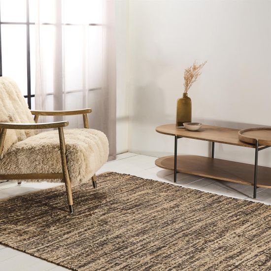 Garba Area Rug - Brown and Natural - Abstract Design - 160 x 230cm