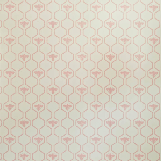 Barneby Gates Wallpaper - Honey Bees - Pink