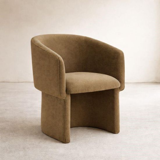 Soho Dining Chair - Mocha Fully Upholstery Fabric