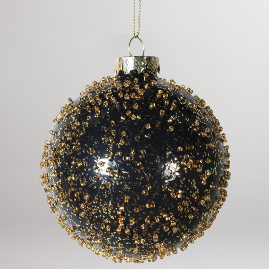 Christmas Decoration Bauble - Chunky Gold Glitter