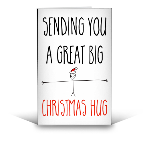 Christmas Hug Greetings Card - A6 Portrait