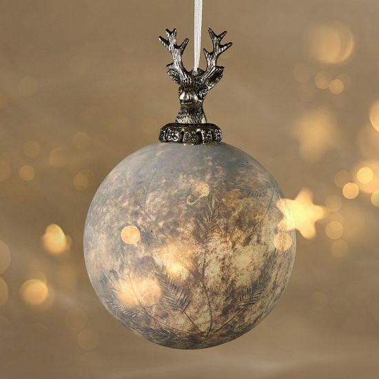 Christmas Decoration Bauble - Large Dappled Reindeer