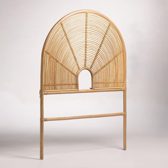 Inky Headboard - Single Size Bed - Jawit Rattan Arched Frame - 90cm