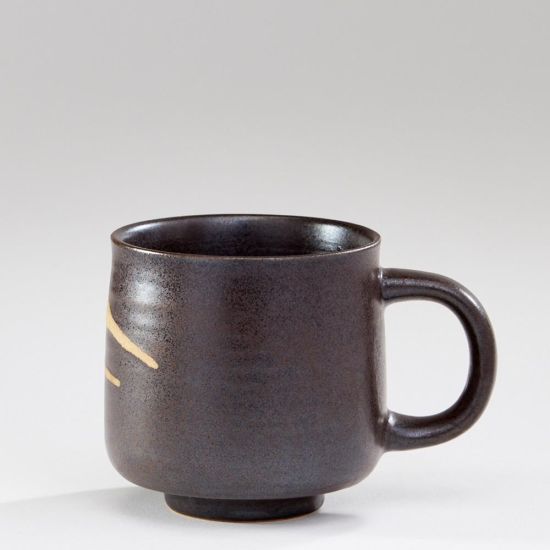 Rustica Cup with Handle - Brown with Natural Detail