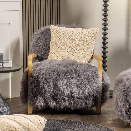 Ciara Square Cushion - Macrame Cotton - Tassel Design - 50 x 50cm