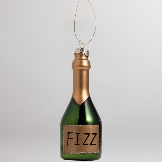Novelty Christmas Decoration Bauble - Fizz Bottle