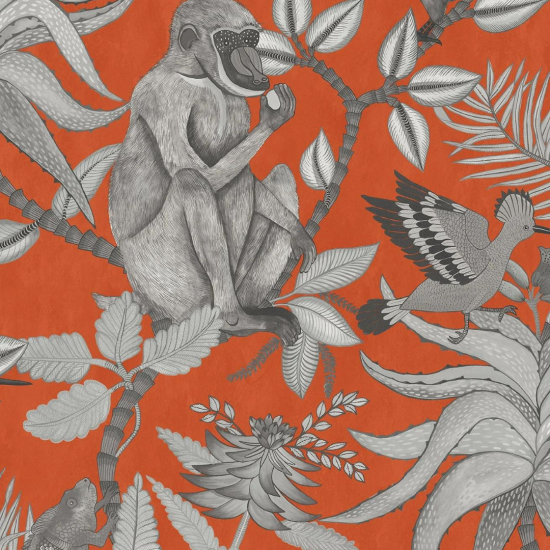 Cole & Son Wallpaper - Savuti - Bright Orange