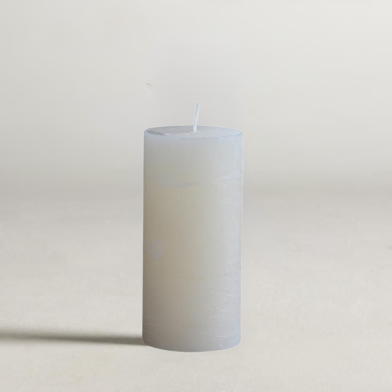 Rustic Pilar Candle - 15cm - 60 Hours Burn Time - Cream