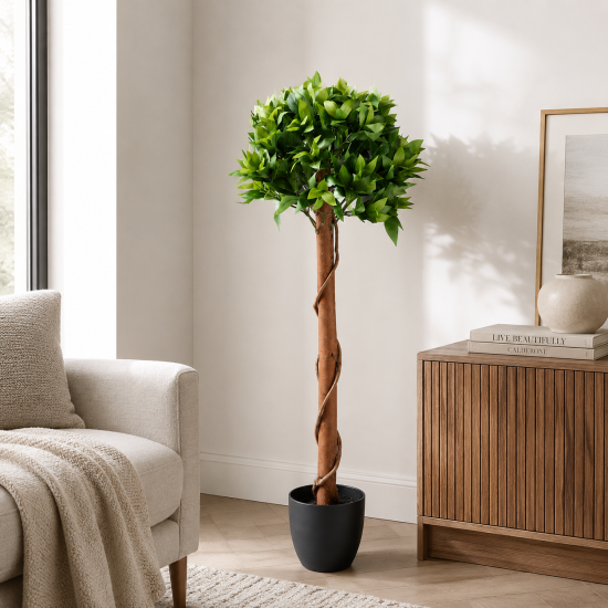 Real Touch Bay Tree Artificial Plant - Green - 100cm