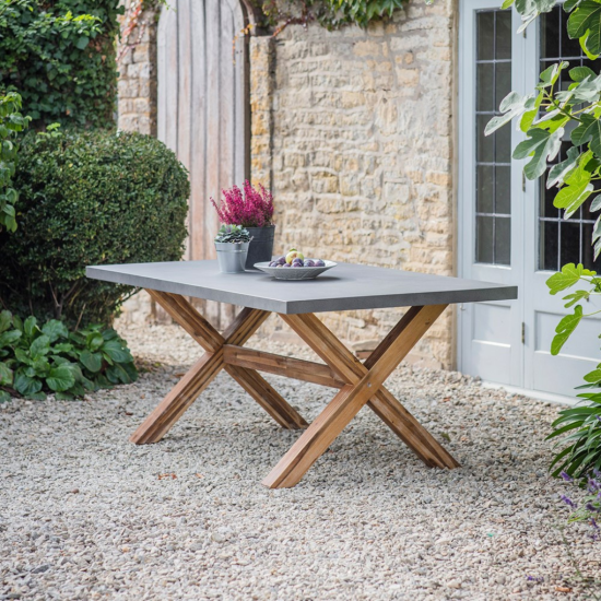 Garden Trading - Burford Dining Table - Polystone - Acacia Wood - 75 x 180 x 100cm