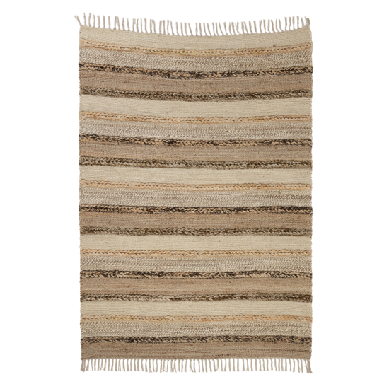 Colima Area Rug Brown and Natural - Abstract Design - 160 x 230cm