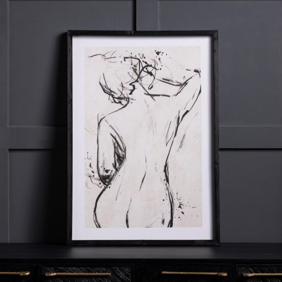 Framed Wall Art - Blanca Female Pose - 85 x 60cm