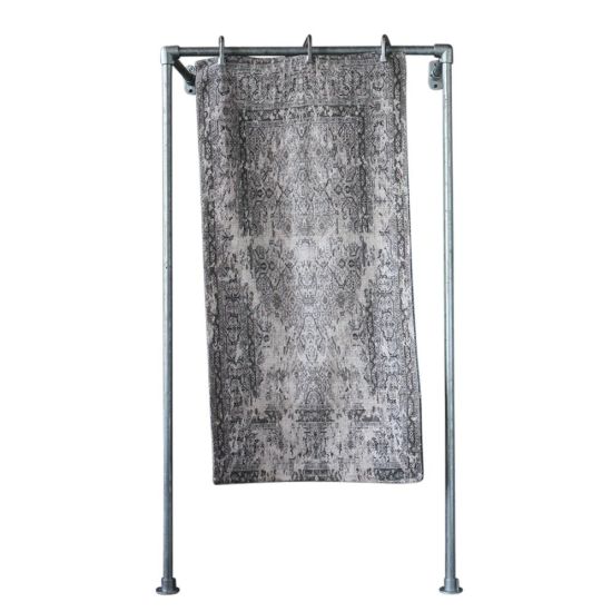 Amelie Area Rug - French Rustic Grey Cotton - 150 x 75cm