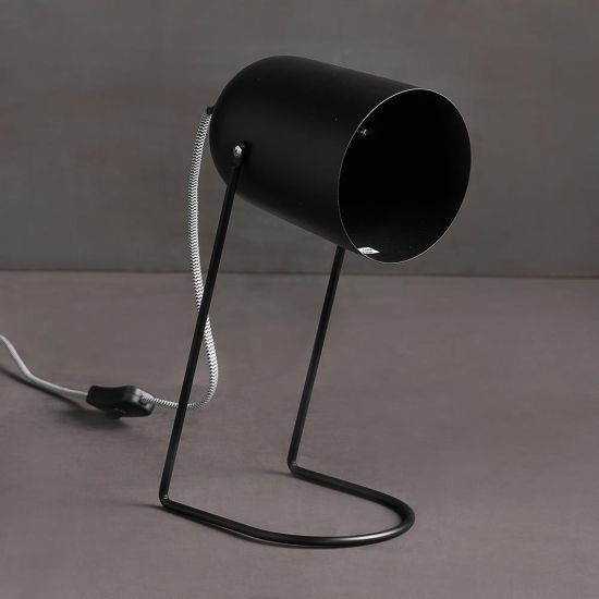 Lexie Table Lamp - Adjustable Matt Black Iron Base - Flex Cord - 30cm