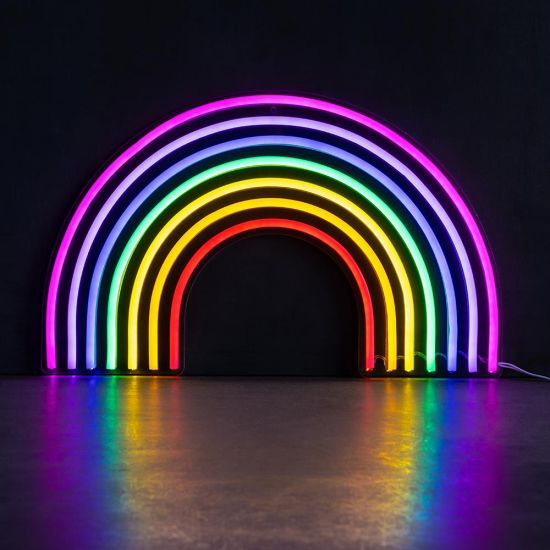 Neon Light Sign Wall Art - Rainbow - 40cm