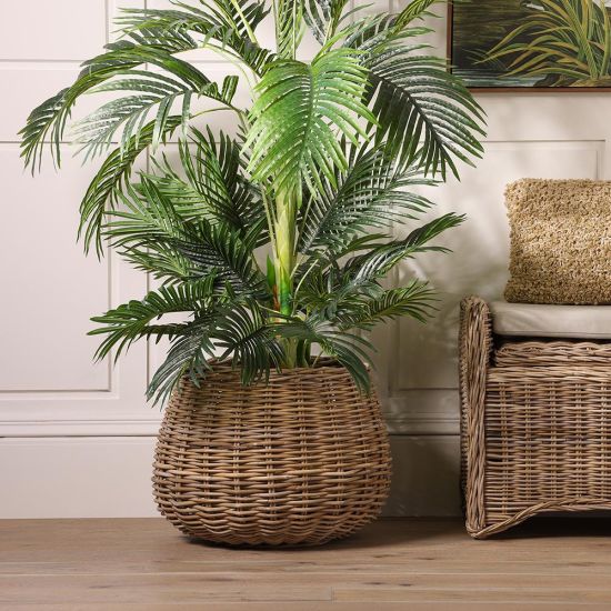 Genoa Planter - Rattan Round Plant Pot  - 43 x 60cm