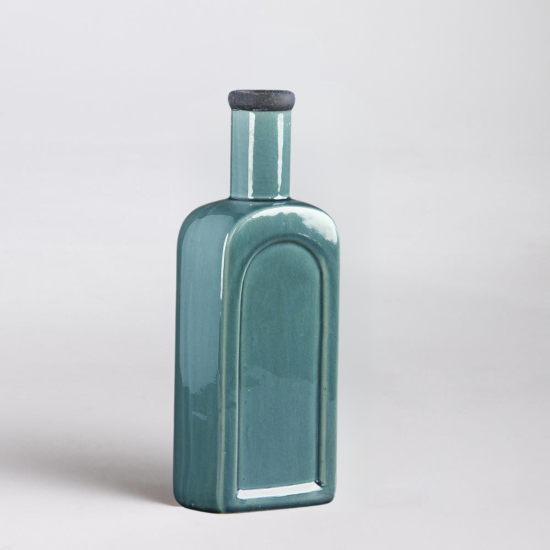 Maui Vase - Turquoise Bottle Shape - 31cm