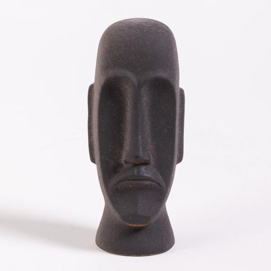 Easter Island Head Ornament - Grey Stone Effect - 23cm