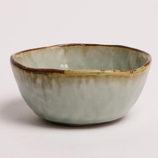 Elin Dinner Bowl - Grey Blue Stoneware with Natural Detail