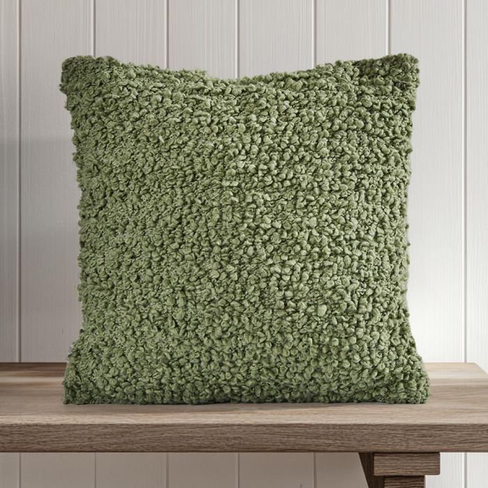 Layla Cushion Purity Cotton Jade Green 45 x 45cm Where Saints Go