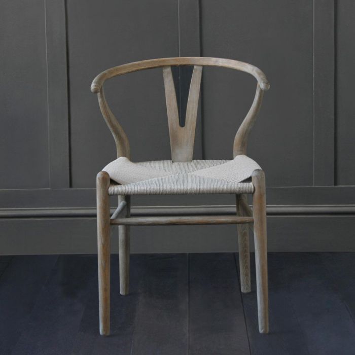 wishbone chair grey