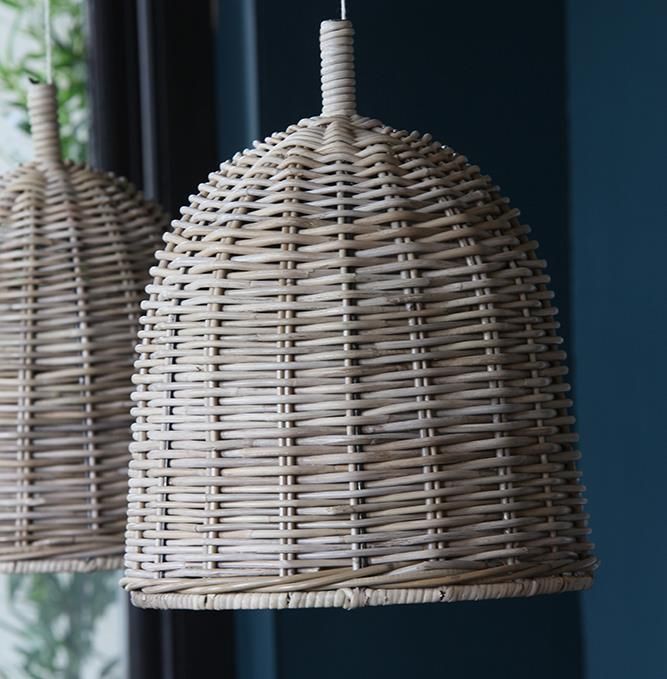 grey rattan shade