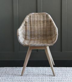 Rattan Dining Chair with Arms