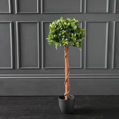 Bay Artificial Plant Tree Green - Brown - Black Pot Decoration Flower 100cm