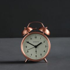 Charlie Alarm Desk Clock Traditional Copper - White Desck