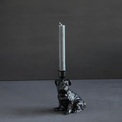 Baxter Black Dog Candle Holder Iron Candlestick Decorative Animal Home Ornament