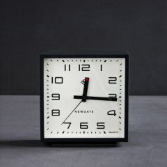 Mantel Desk Clock Square Matte Black - Cream 20.3 x 19.3 cm