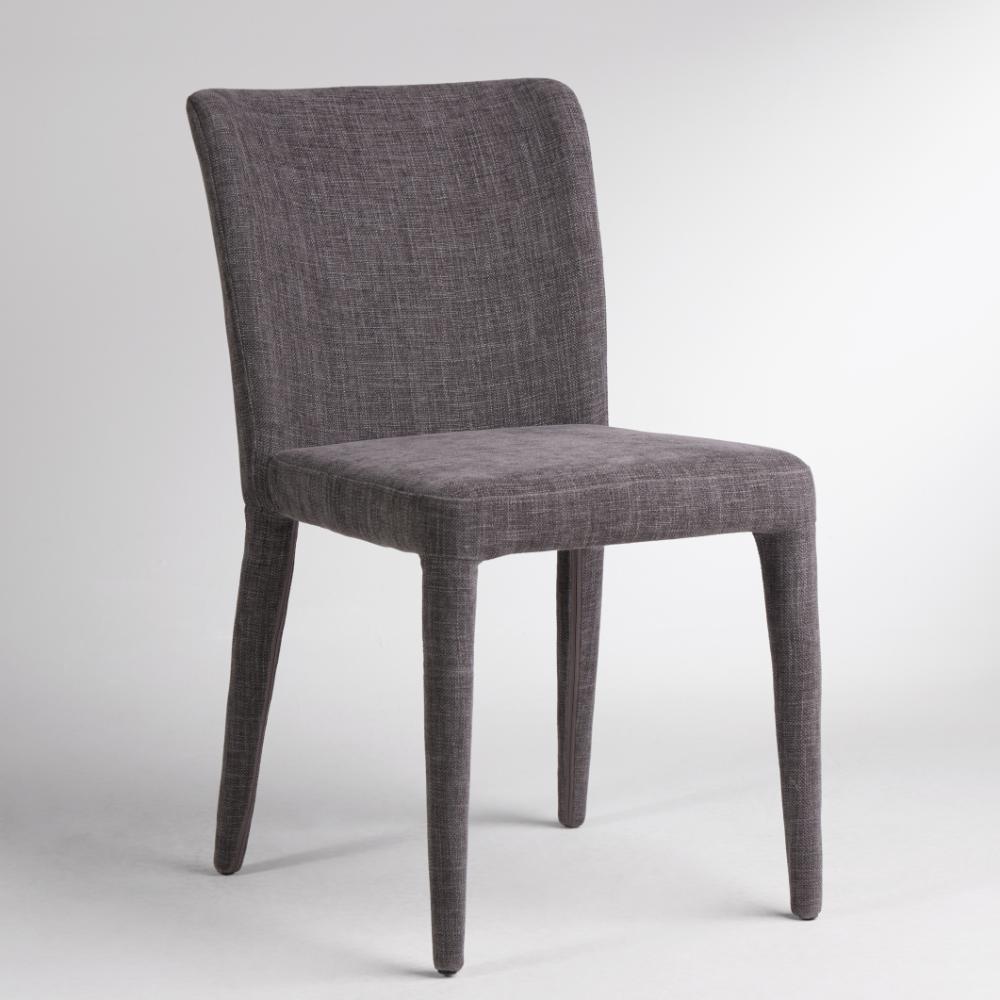 Fontana Dining Chair - Slate Grey Fabric - Fully Upholstered Frame