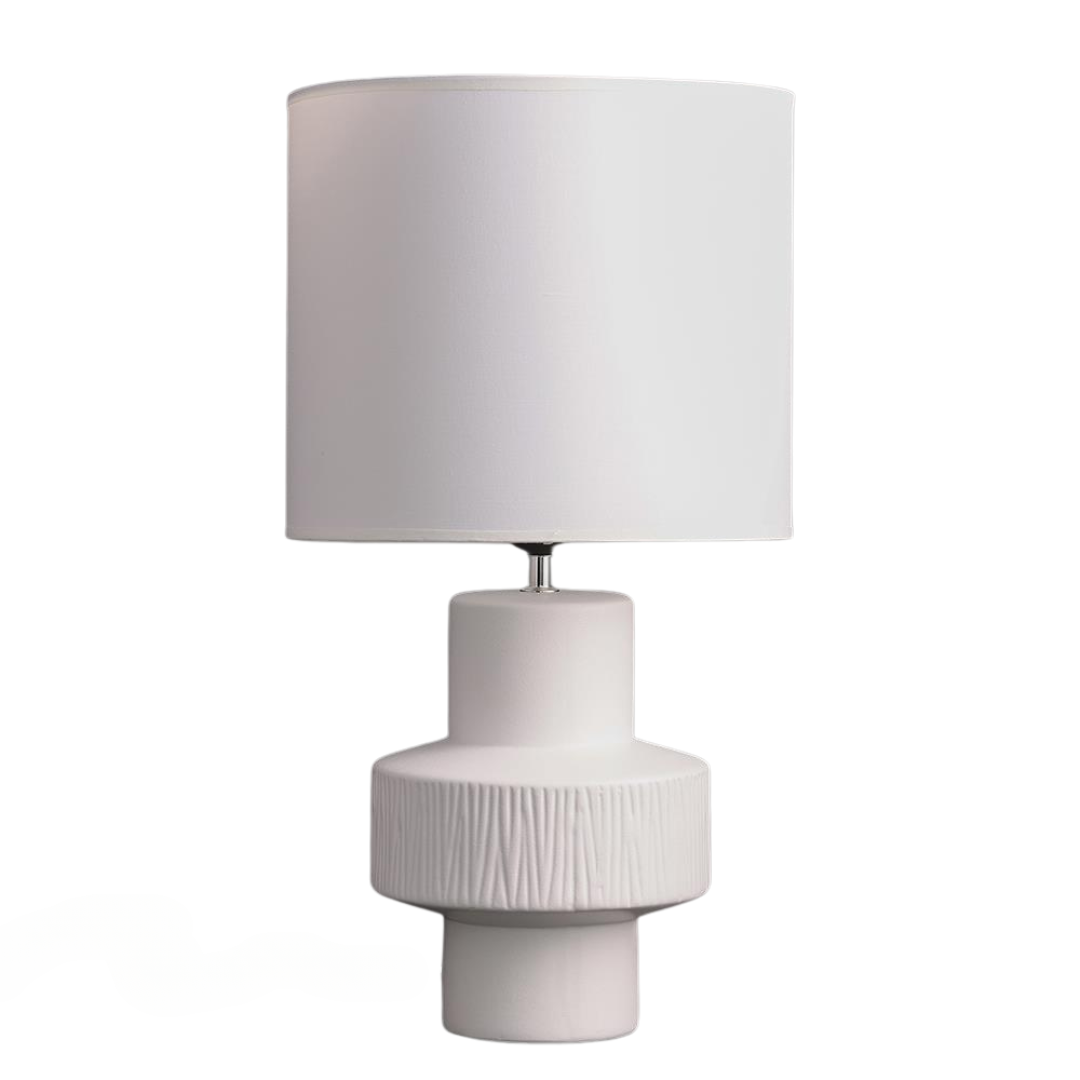 Xandra Table Lamp - Ivory Light Shade - Ceramic Base - 55cm