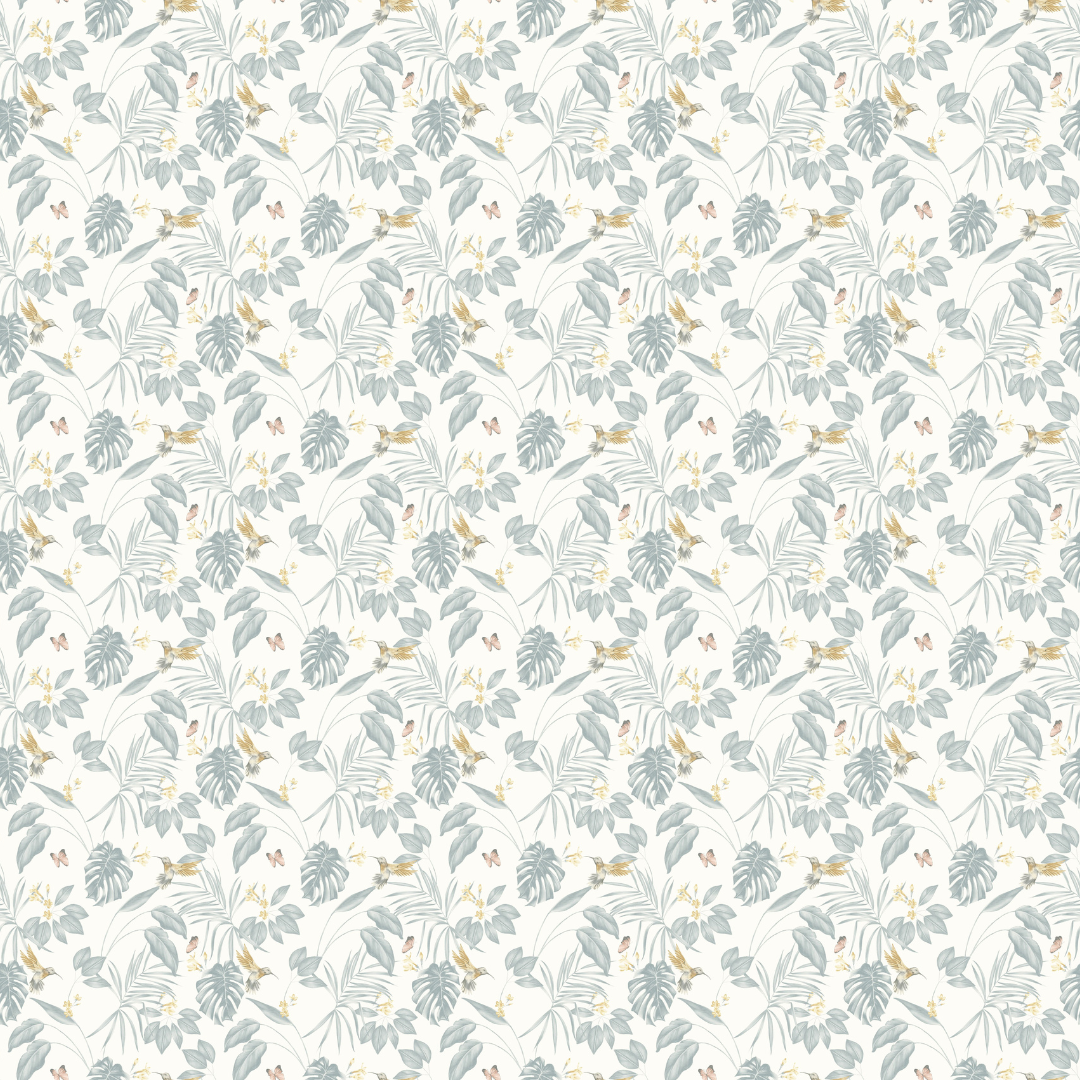 Ohpopsi Wallpaper - Laid Bare - Hummingbird Wedgewood