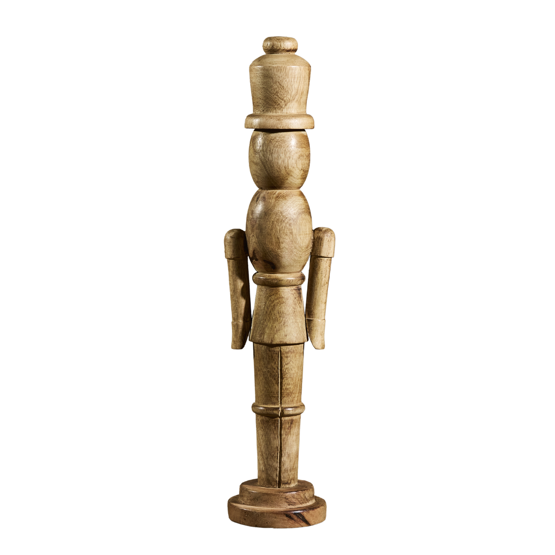 Christmas Decoration Nutcracker - Timeless Natural Wood - 50cm