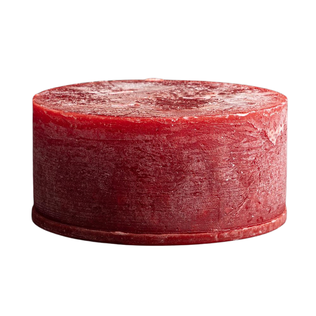Rustic Pillar Candle - 7cm - 42 Hours Burn Time - Dark Red - 3 Wick
