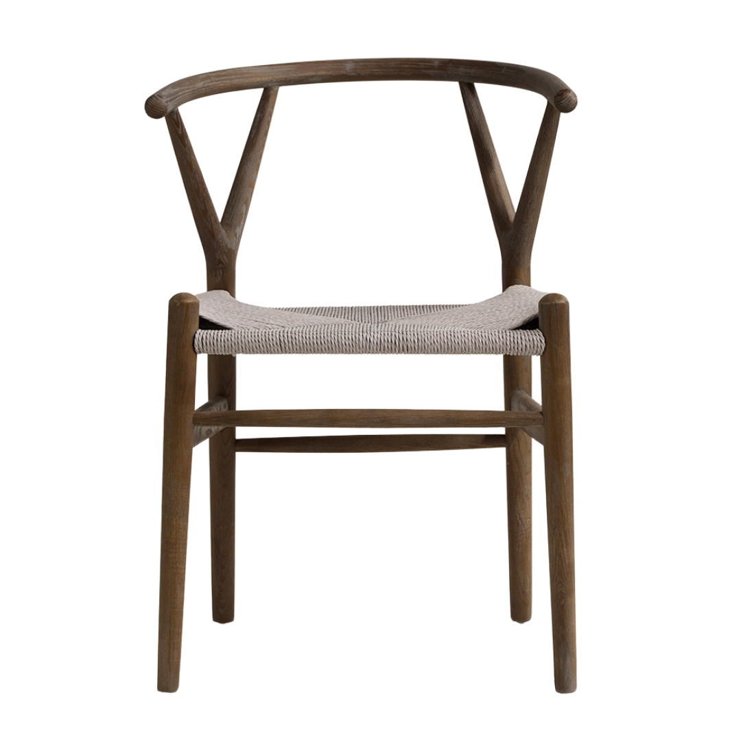 Wish Mid-Century Dining Chair - Grey Dust Frame - Grey Seat