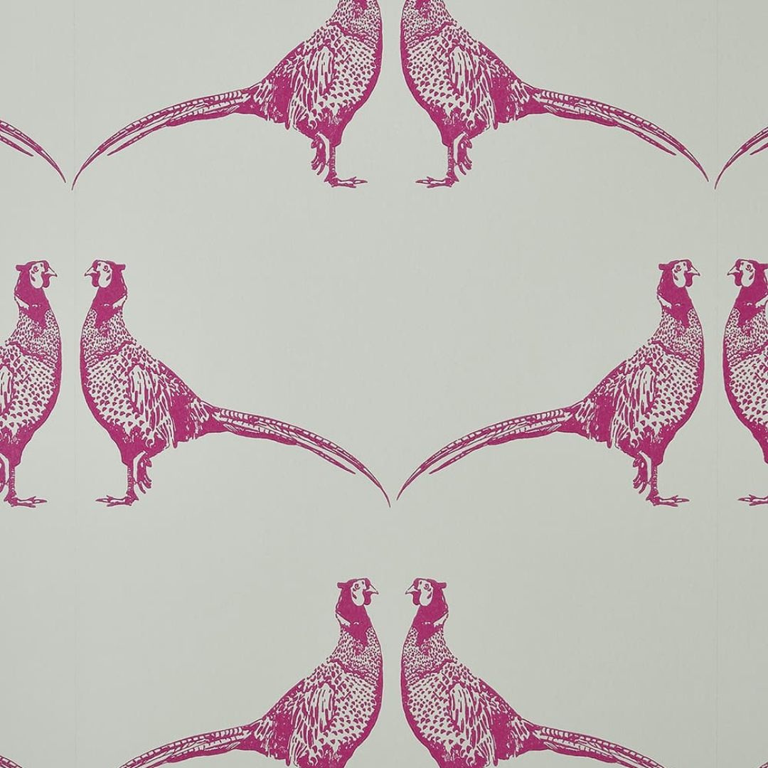 Barneby Gates Wallpaper - Pheasant - Pink