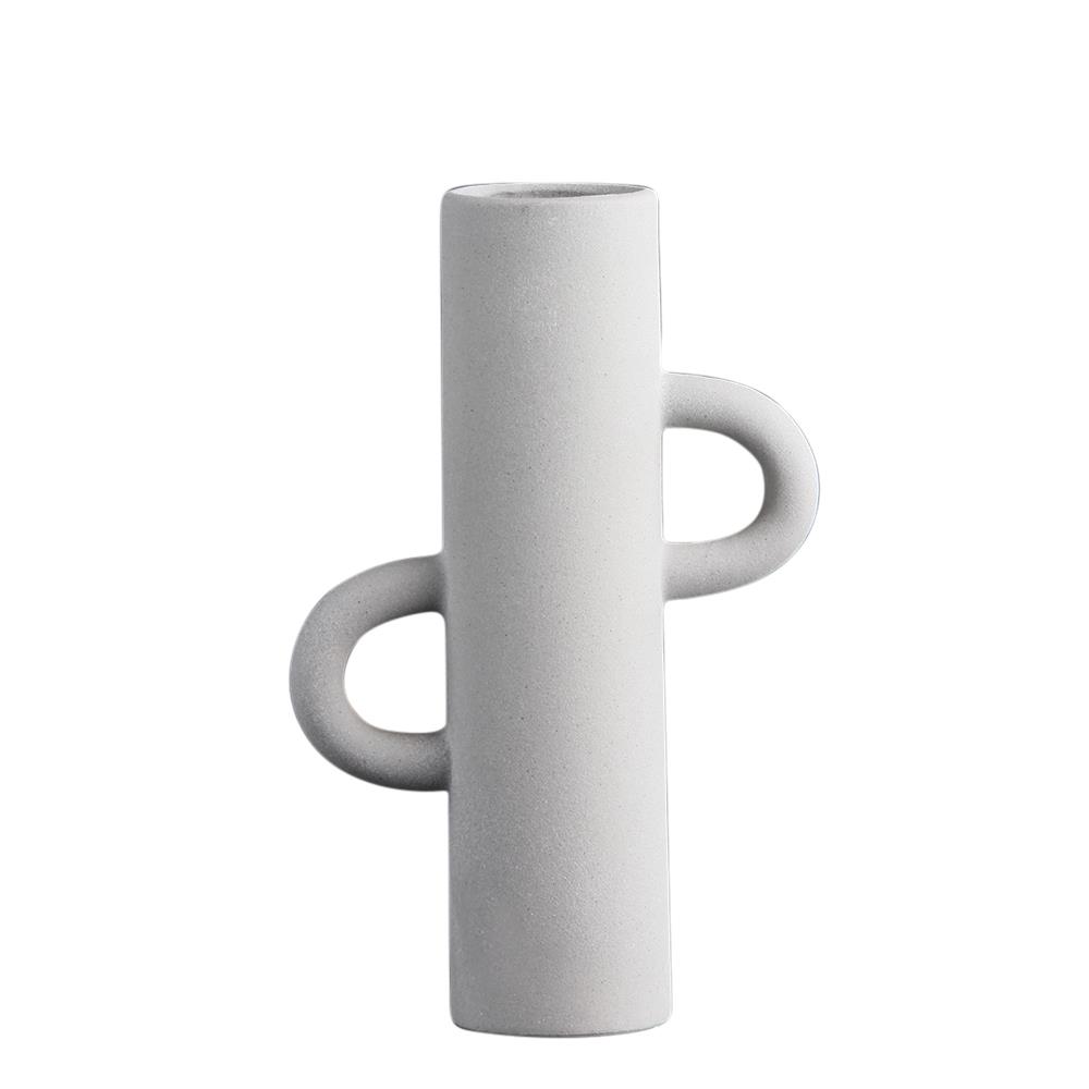 Bran Vase - Light Grey Stoneware - 26cm