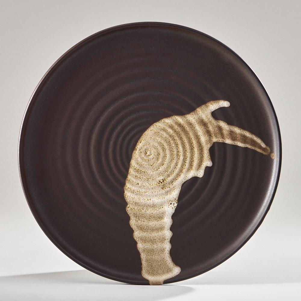 Rustica Side Plate - Brown with Natural Detail - 21 cm