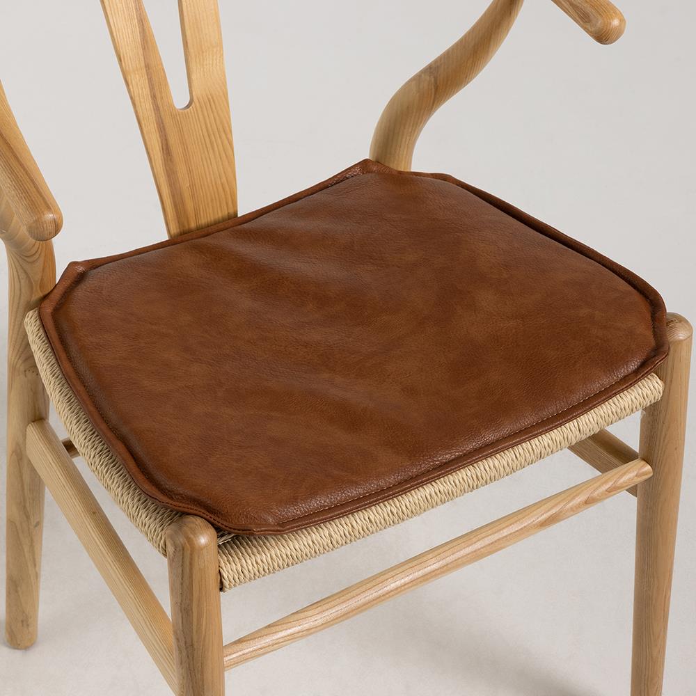 Protective Seat Pad - Vegan PU Leather - Comfortable & Easy Clean - Tan