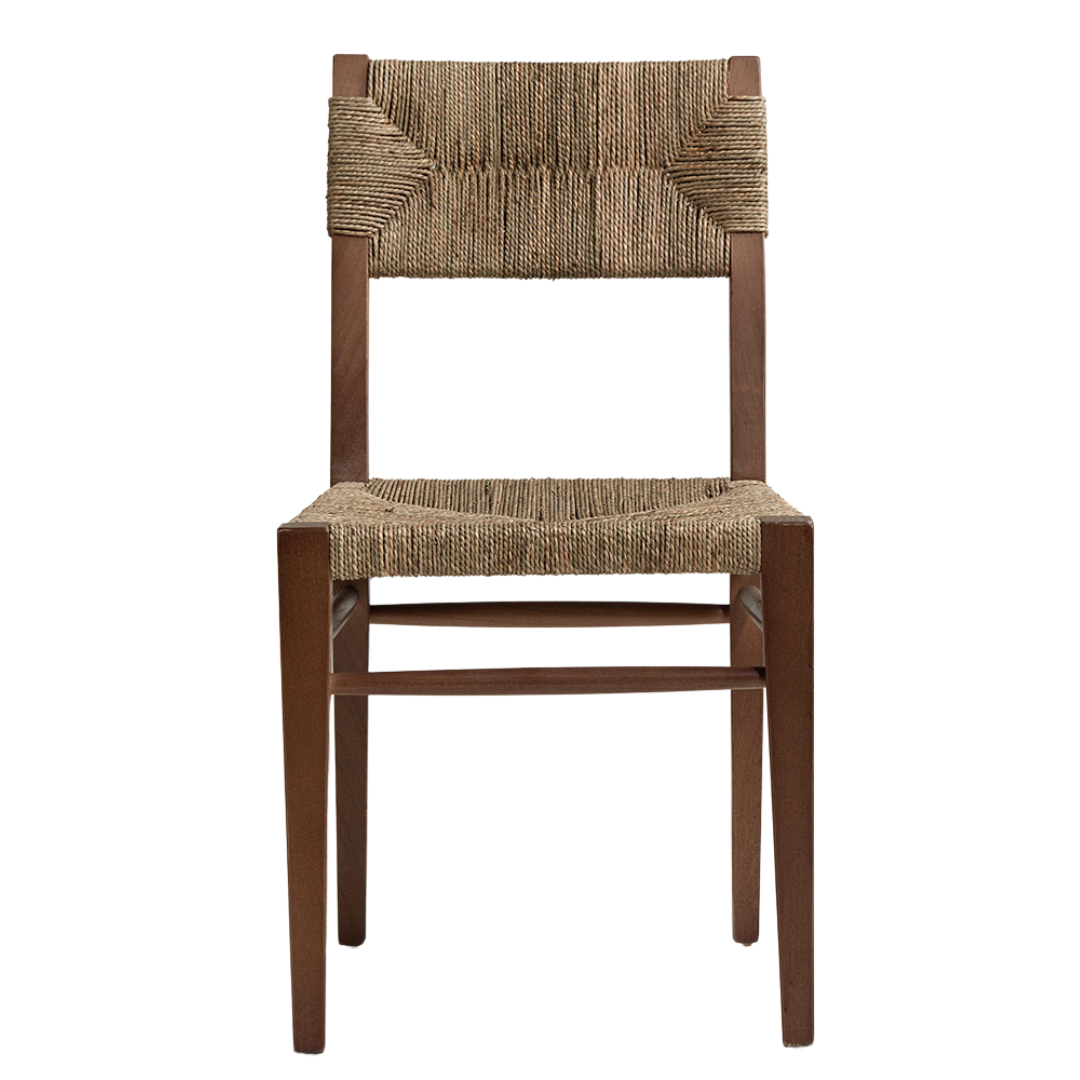 Finley Dining Chair - Natural Grass Rope Seat - Elm Frame