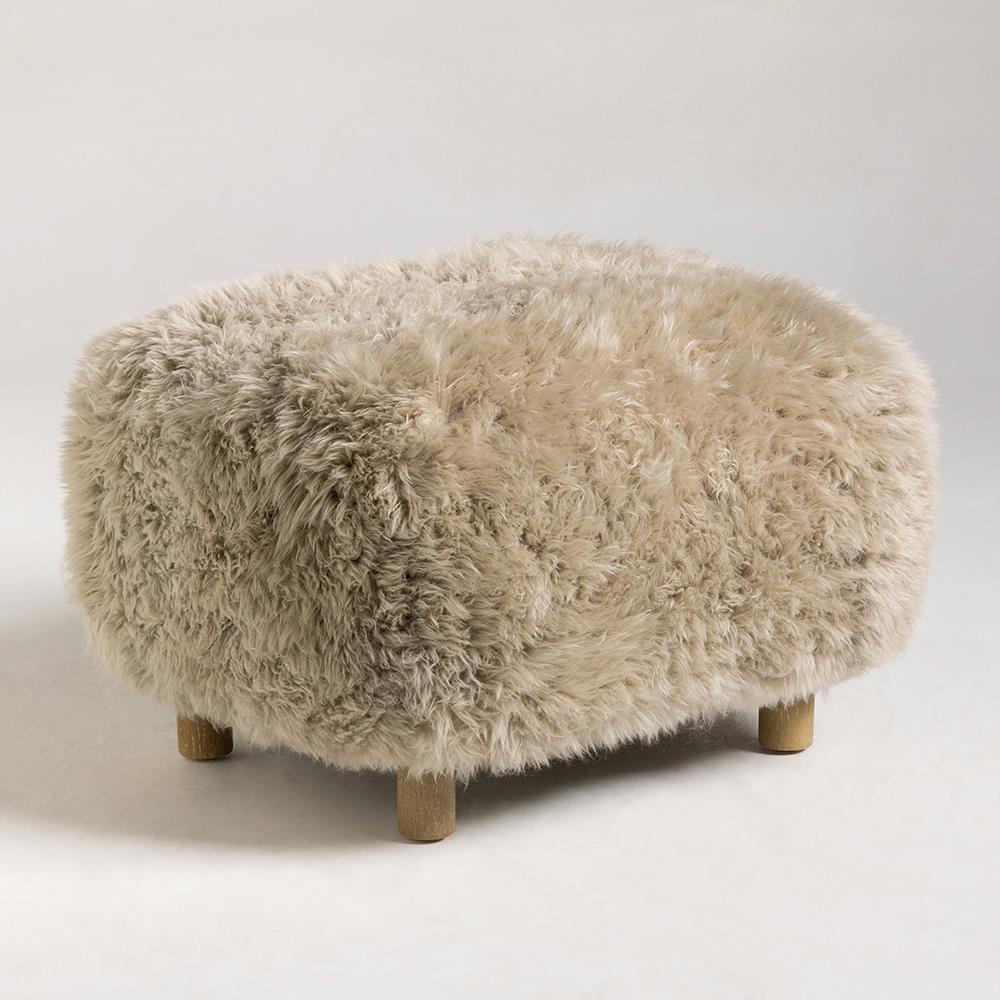 Faux sheepskin outlet pouf