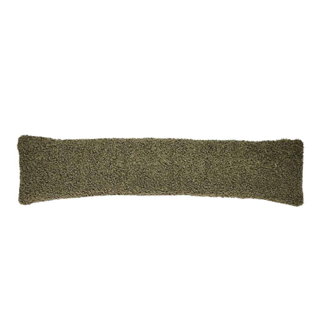 Elvissa Bolster Cushion - Khaki - Boucle Fabric - 92 x 23cm