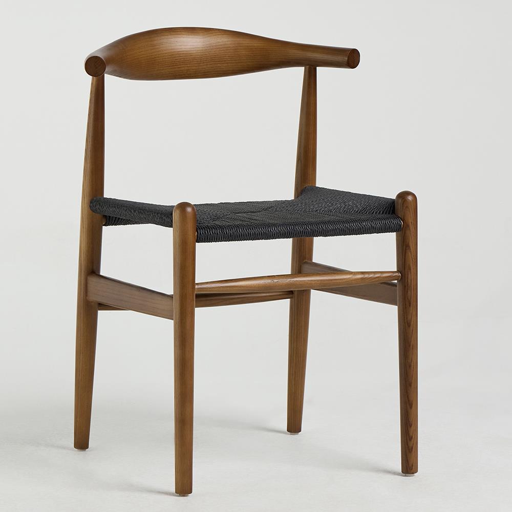 Odense Dining Chair - Black Paper Coil Seat - Walnut Ash Frame