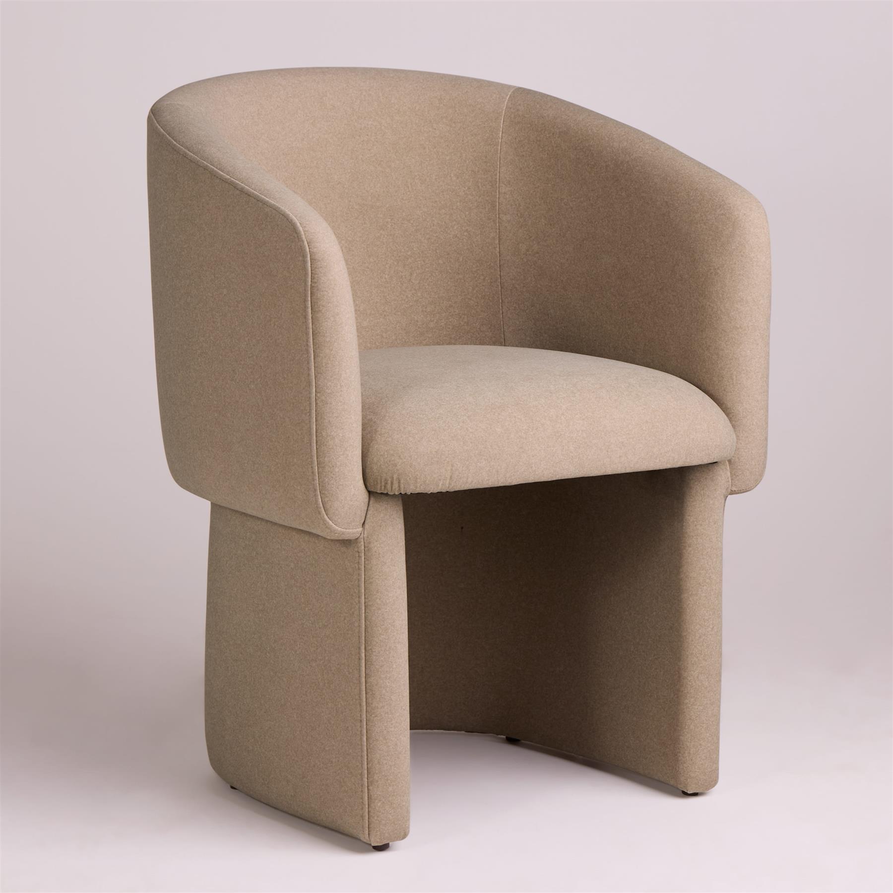 Soho Dining Chair - Beige Fully Upholstery Fabric