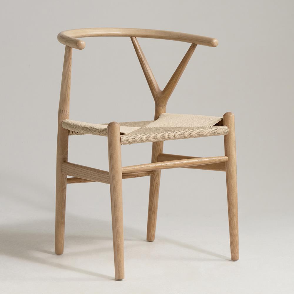 Wish Mid-Century Dining Chair - Natural Ash Frame - Natural Seat