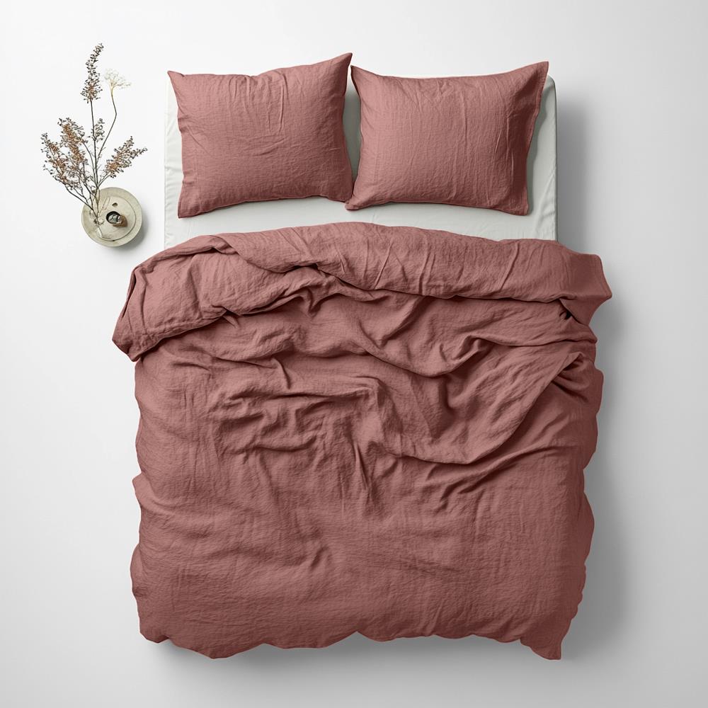 Fitted Bed Sheet - Terracotta - Cotton Plain Bedsheet - Super King