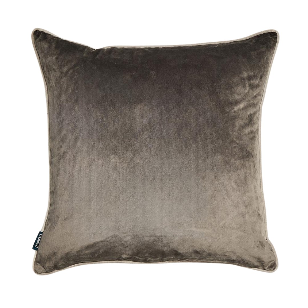 Pacha Square Cushion - Charcoal - Soft Velvet Design - 55 x 55cm